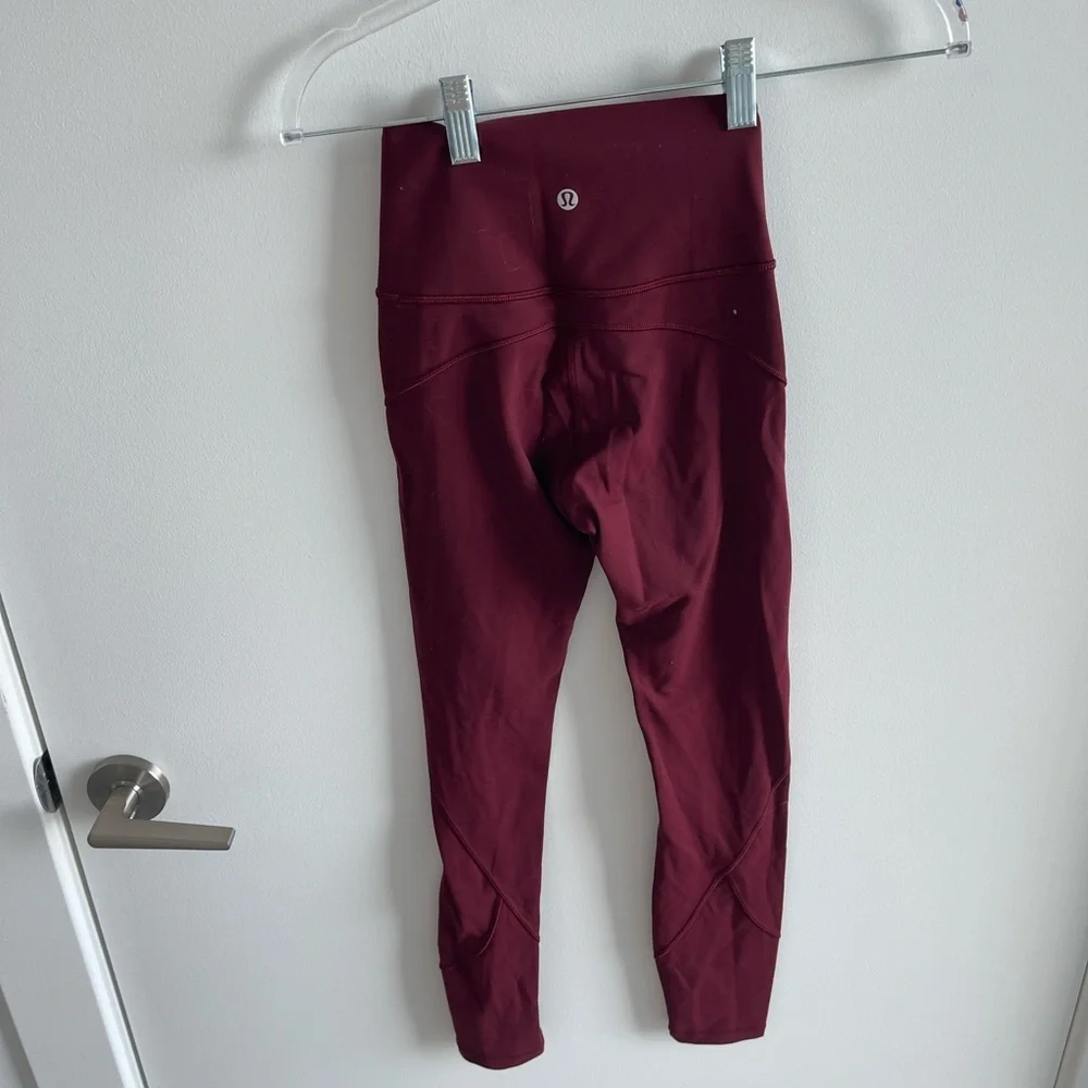 Lululemon Red Leggings High Rise - Picture 4 of 6